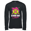 Strike Out Breast Cancer Awareness Softball Pink Ribbon Shirt & Hoodie | siriusteestore