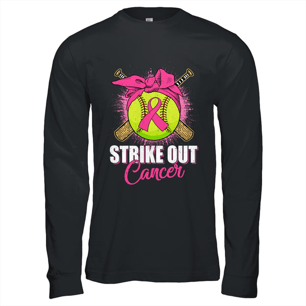 Strike Out Breast Cancer Baseball Pink American Flag Shirt, hoodie