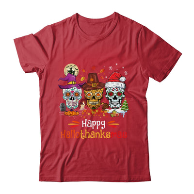 Sugar Skull Hallothanksmas Halloween Thanksgiving Christmas Shirt & Sweatshirt | siriusteestore