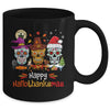 Sugar Skull Hallothanksmas Halloween Thanksgiving Christmas Mug | siriusteestore