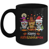 Sugar Skull Hallothanksmas Halloween Thanksgiving Christmas Mug | siriusteestore