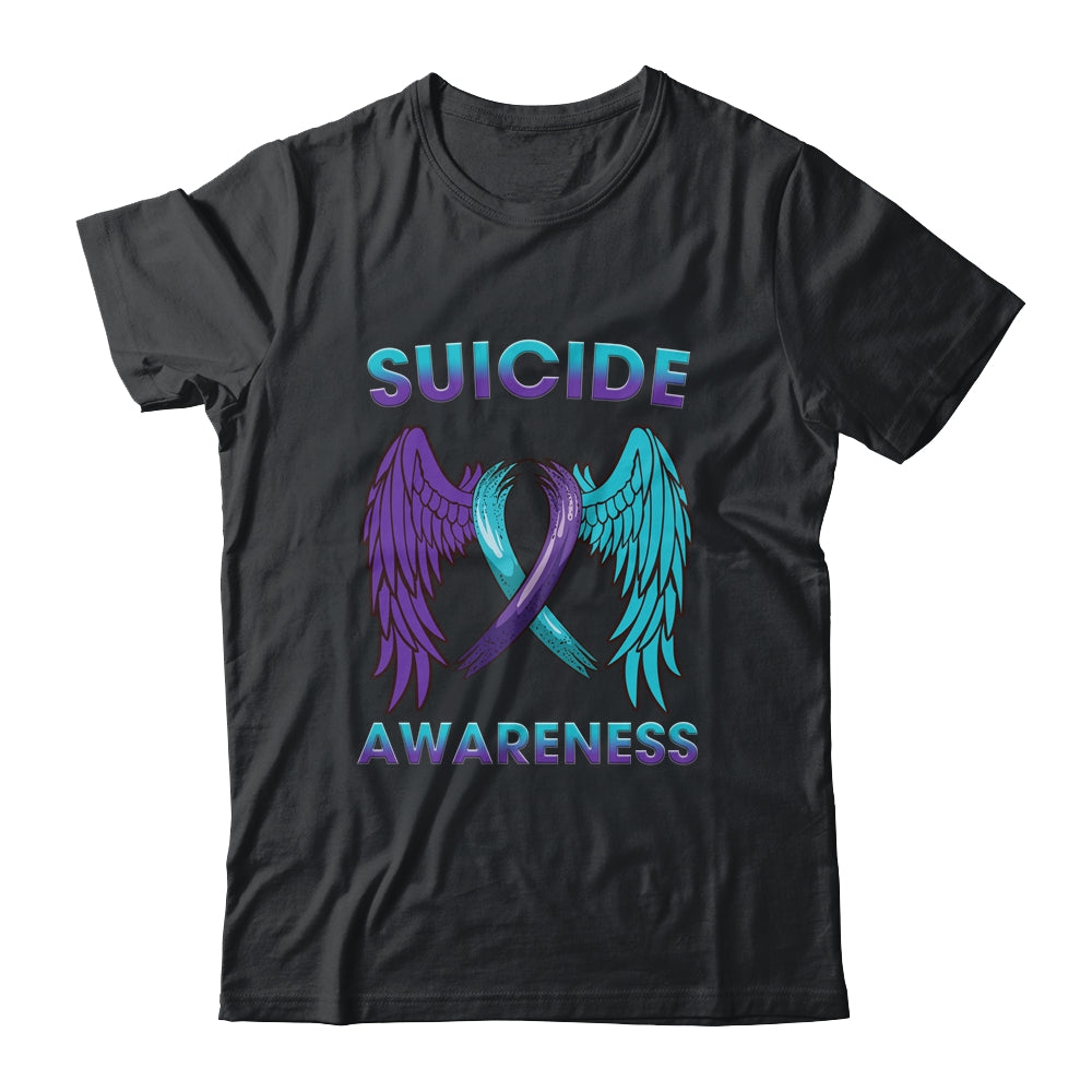 Suicide Awareness Wings And Ribbon Suicide Prevention Shirt & Hoodie | siriusteestore