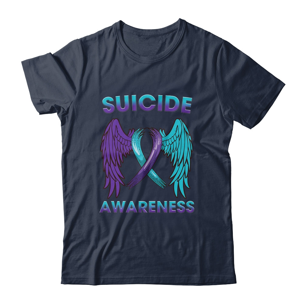 Suicide Awareness Wings And Ribbon Suicide Prevention Shirt & Hoodie | siriusteestore