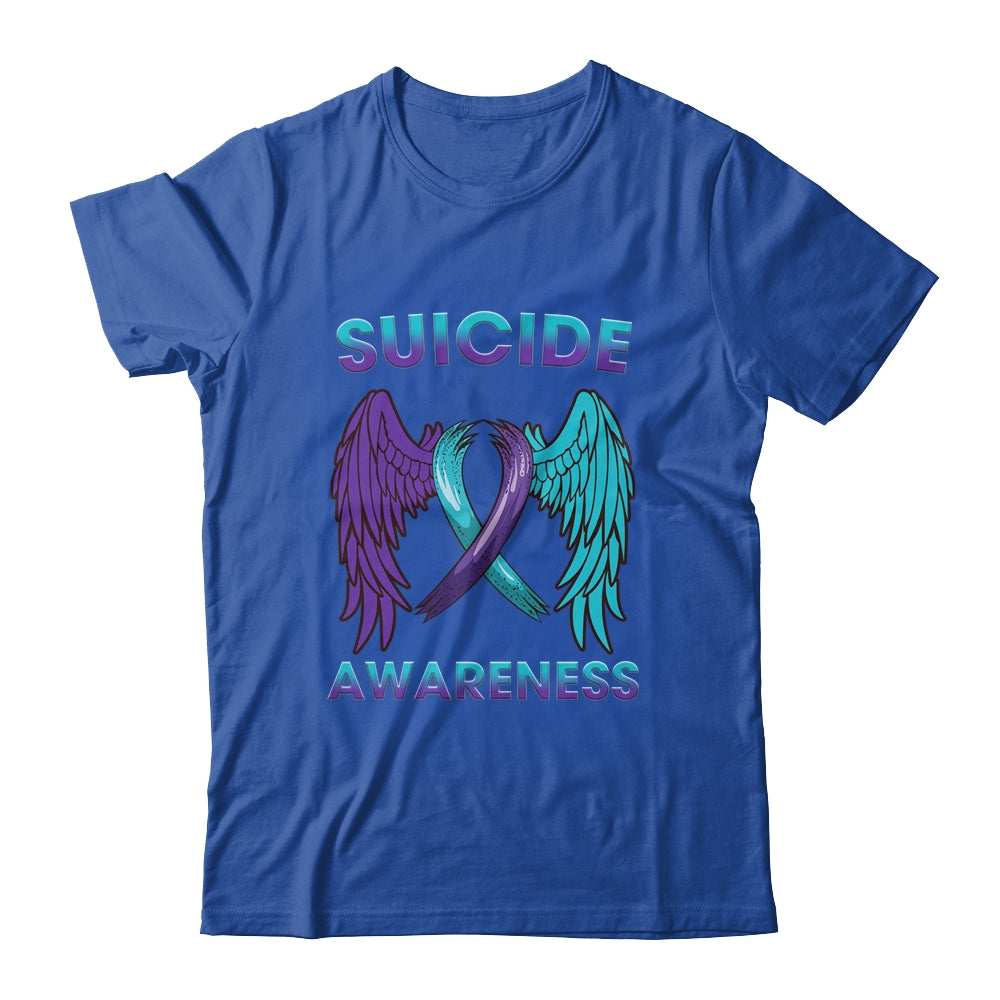 Suicide Awareness Wings And Ribbon Suicide Prevention Shirt & Hoodie | siriusteestore
