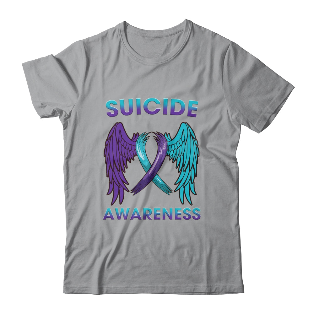 Suicide Awareness Wings And Ribbon Suicide Prevention Shirt & Hoodie | siriusteestore