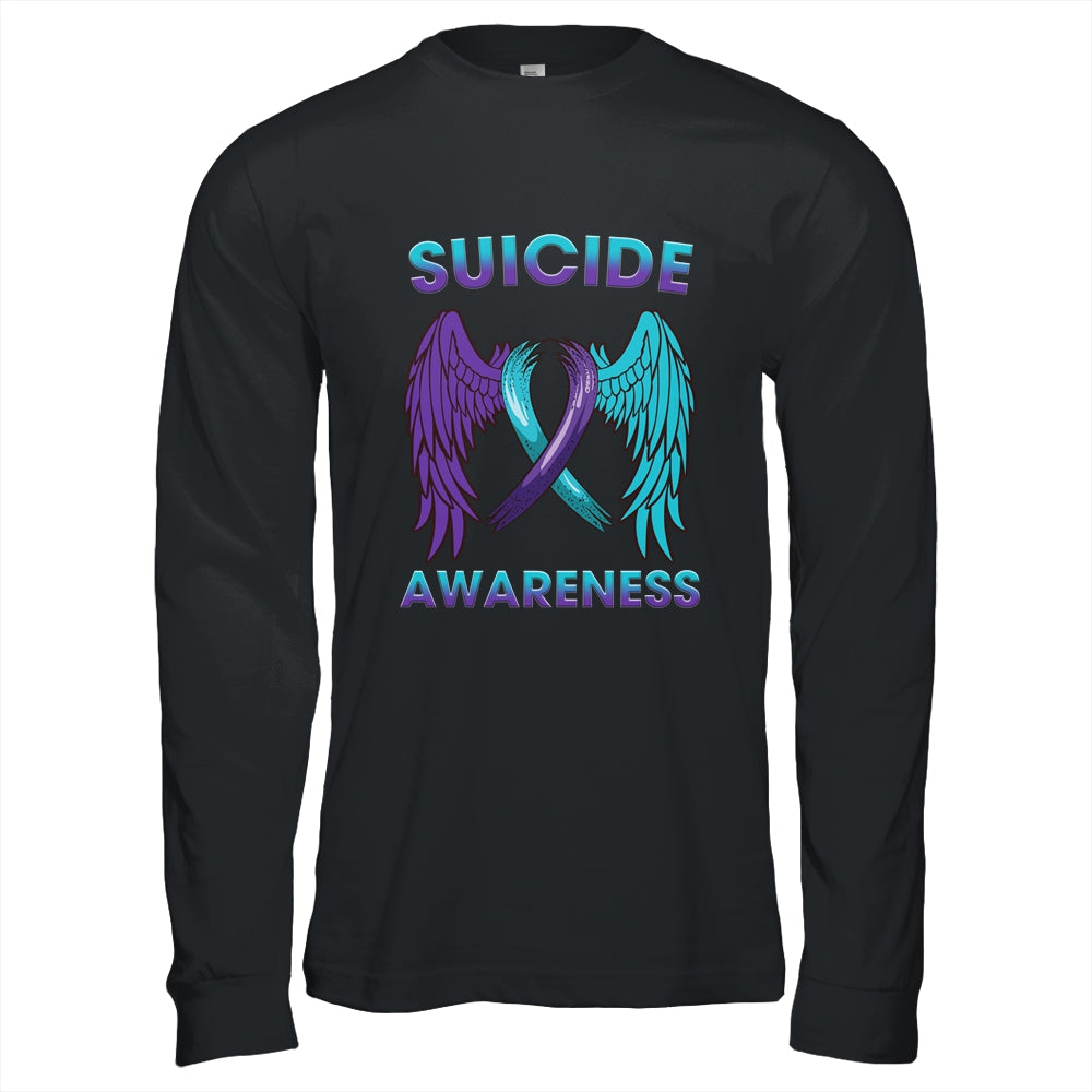 Suicide Awareness Wings And Ribbon Suicide Prevention Shirt & Hoodie | siriusteestore