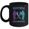 Suicide Awareness Wings And Ribbon Suicide Prevention Mug | siriusteestore