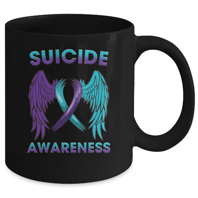 Suicide Awareness Wings And Ribbon Suicide Prevention Mug | siriusteestore