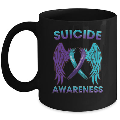 Suicide Awareness Wings And Ribbon Suicide Prevention Mug | siriusteestore