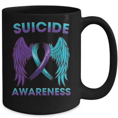 Suicide Awareness Wings And Ribbon Suicide Prevention Mug | siriusteestore