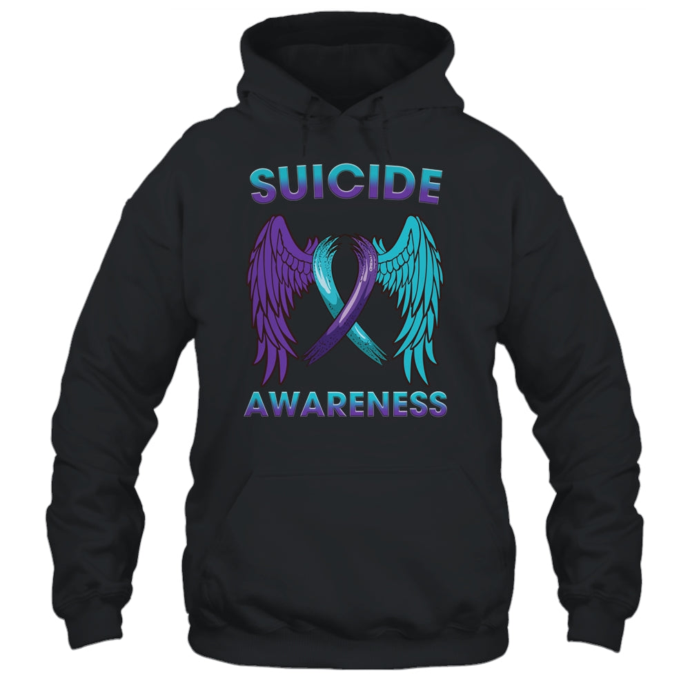 Suicide Awareness Wings And Ribbon Suicide Prevention Shirt & Hoodie | siriusteestore