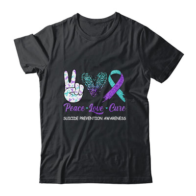 Suicide Prevention Awareness Peace Love Cure Leopard Shirt & Hoodie | siriusteestore