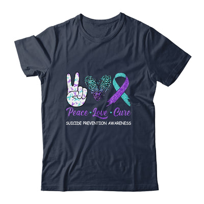 Suicide Prevention Awareness Peace Love Cure Leopard Shirt & Hoodie | siriusteestore