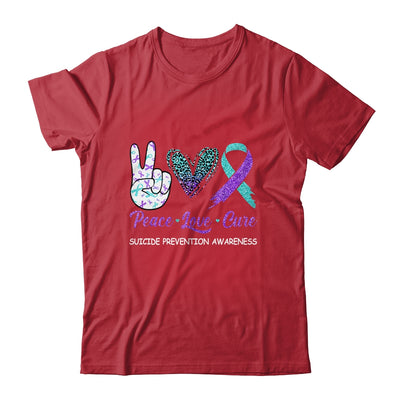 Suicide Prevention Awareness Peace Love Cure Leopard Shirt & Hoodie | siriusteestore