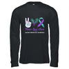 Suicide Prevention Awareness Peace Love Cure Leopard Shirt & Hoodie | siriusteestore