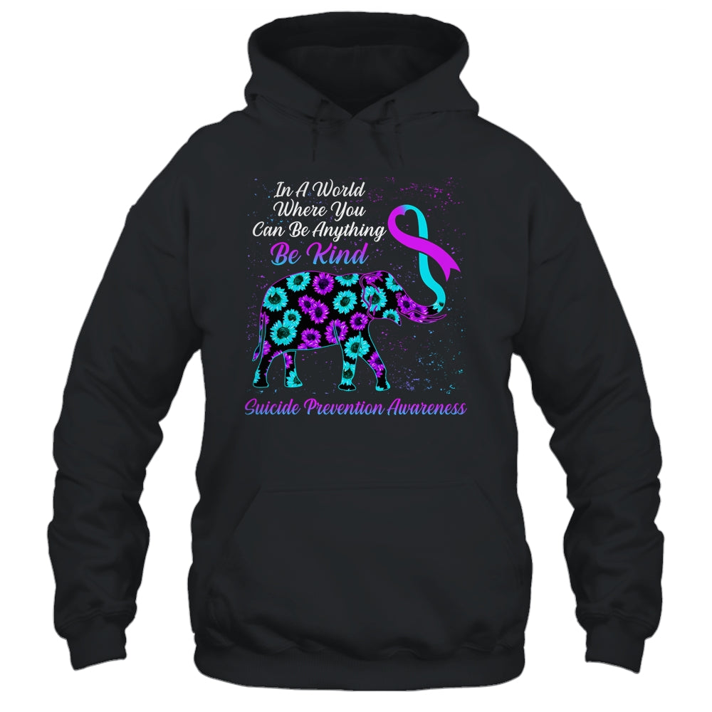 Suicide Prevention Awareness Sunflower Elephant Be Kind Shirt & Hoodie | siriusteestore