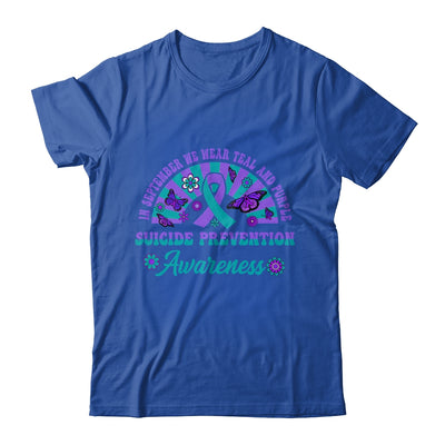 Suicide Prevention In September We Wear Teal And Purple Groovy Shirt & Hoodie | siriusteestore