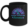 Suicide Prevention In September We Wear Teal And Purple Groovy Mug | siriusteestore
