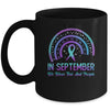 Suicide Prevention In September We Wear Teal And Purple Rainbow Mug | siriusteestore