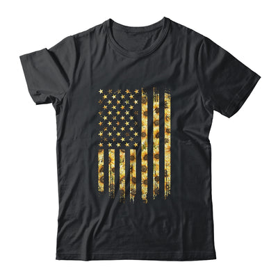 Sunflower American Flag Funny Graphic Summer Vacation Shirt & Tank Top | siriusteestore