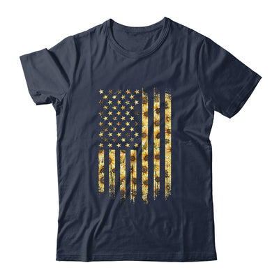 Sunflower American Flag Funny Graphic Summer Vacation Shirt & Tank Top | siriusteestore