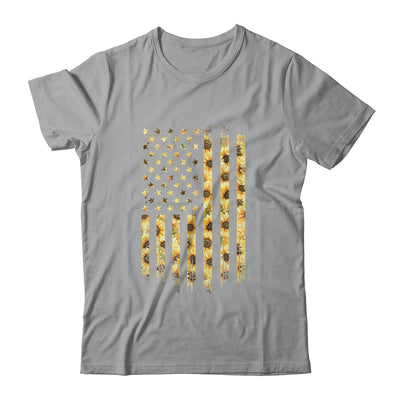 Sunflower American Flag Funny Graphic Summer Vacation Shirt & Tank Top | siriusteestore