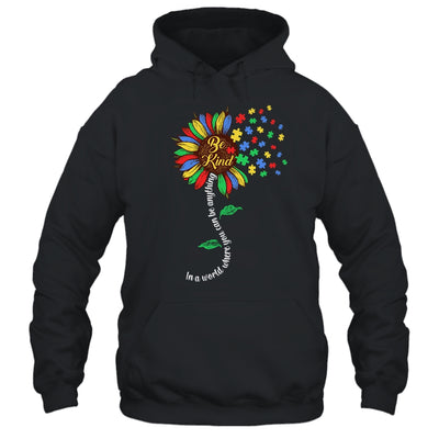 Sunflower Autism Awareness Be Kind Puzzle Mom Support Kids Shirt & Tank Top | siriusteestore