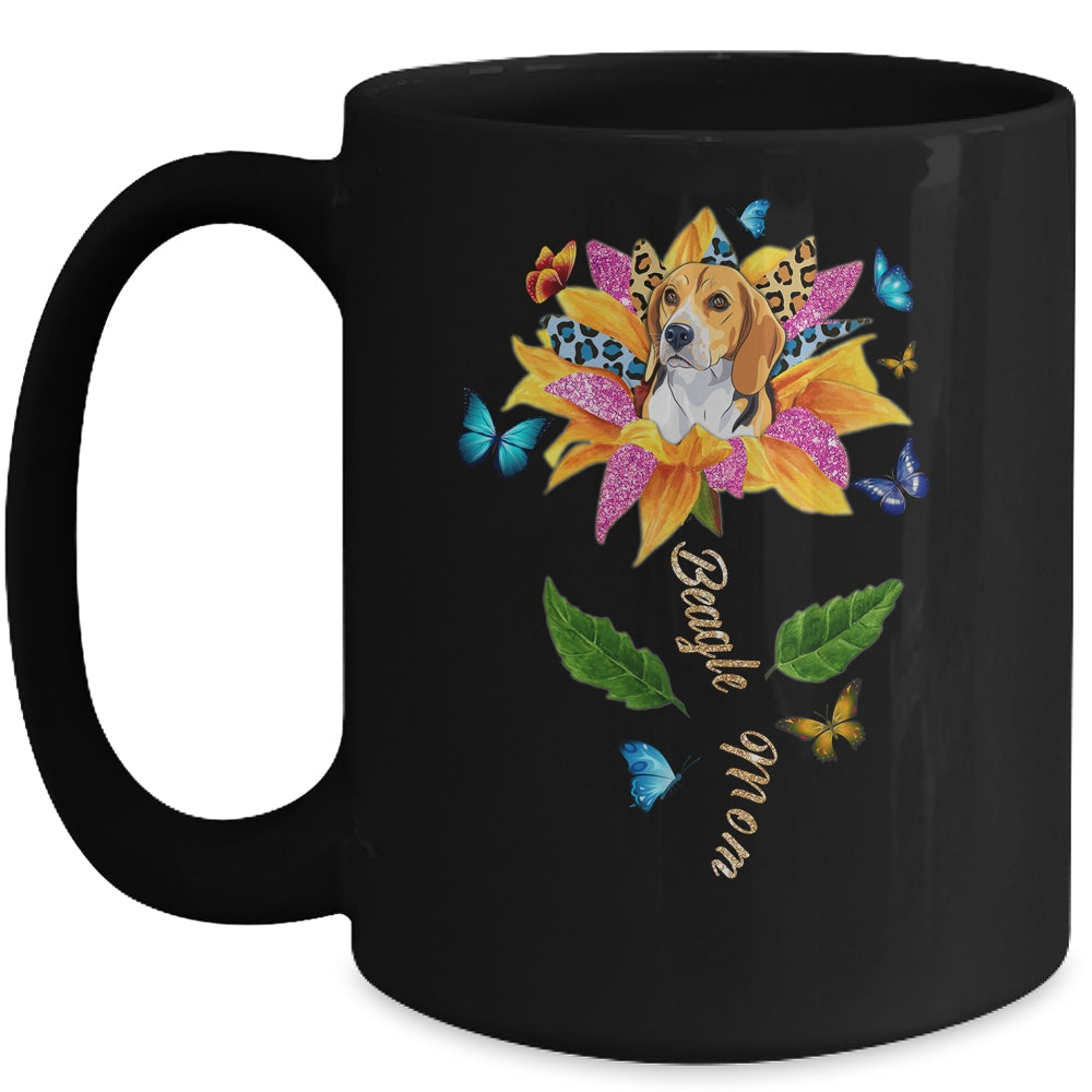 Sunflower Beagle Mom Dog Lover Mothers Day Mug | siriusteestore