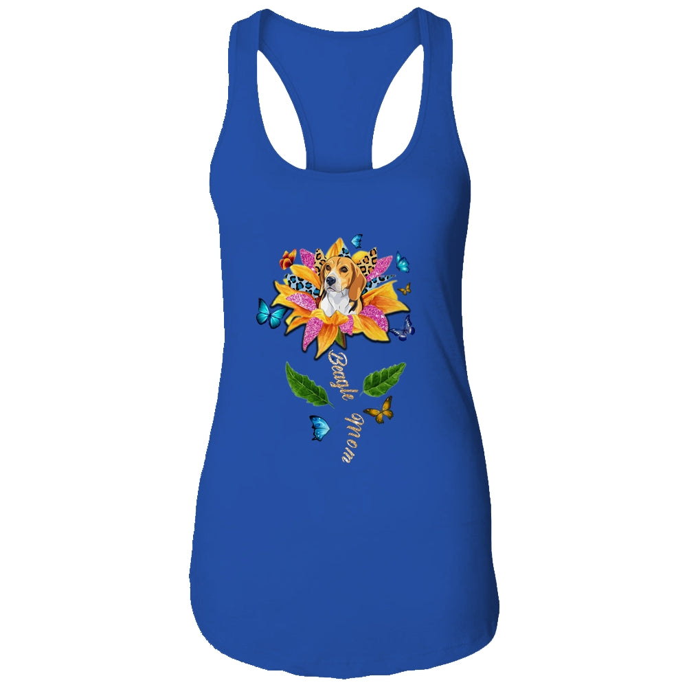 Sunflower Beagle Mom Dog Lover Mothers Day Shirt & Tank Top | siriusteestore