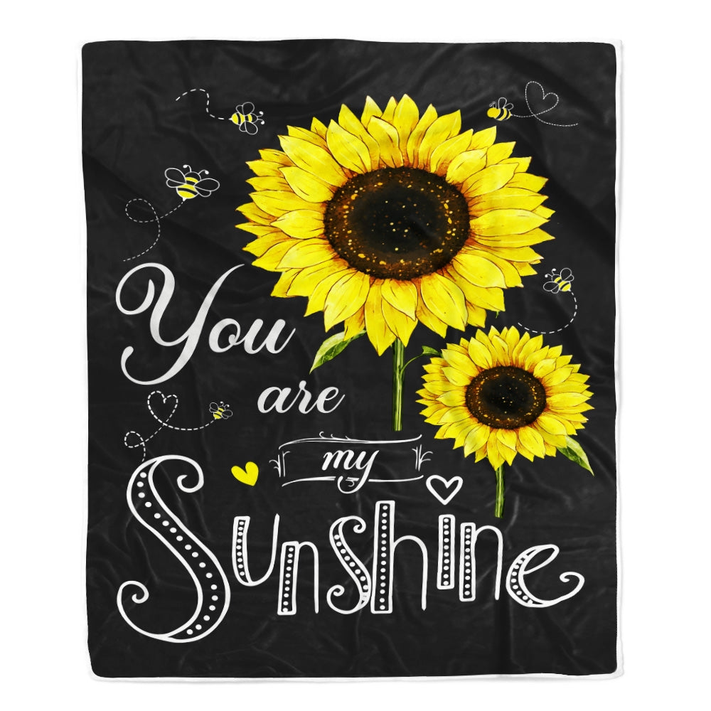 Sunflower Blanket You Are My Sunshine For Daughter Granddaughter Niece Birthday Christmas Gift Bed Quilt Fleece Throw Blanket | siriusteestore
