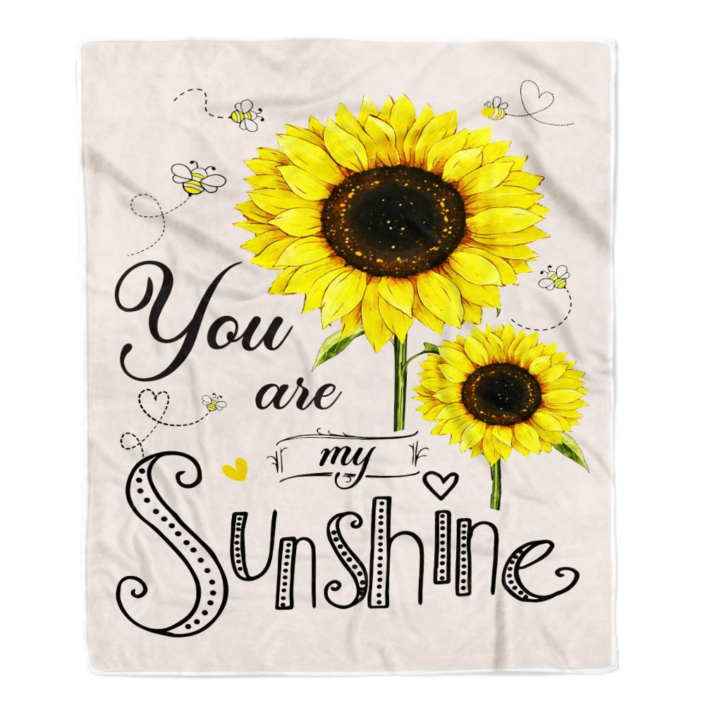 Sunflower Blanket You Are My Sunshine For Daughter Niece Granddaughter Birthday Christmas Gift Bed Quilt Fleece Throw Blanket | siriusteestore