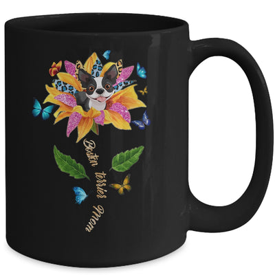 Sunflower Boston Terrier Mom Dog Lover Mothers Day Mug | siriusteestore