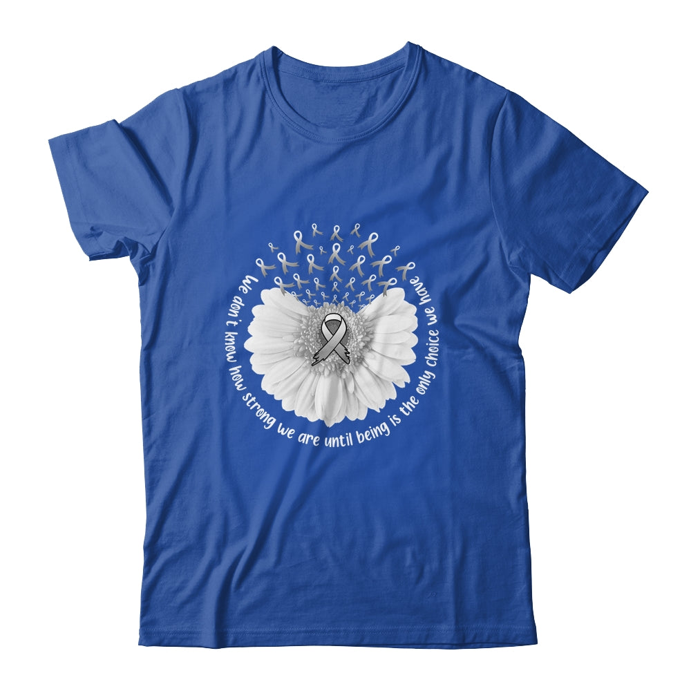 Sunflower Brain Cancer Awareness Grey Ribbon In May Shirt & Tank Top | siriusteestore