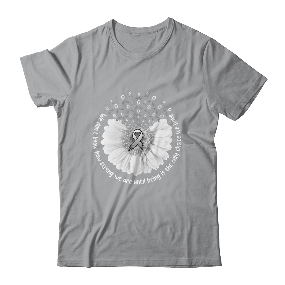 Sunflower Brain Cancer Awareness Grey Ribbon In May Shirt & Tank Top | siriusteestore
