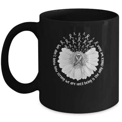 Sunflower Brain Cancer Awareness Grey Ribbon In May Mug | siriusteestore