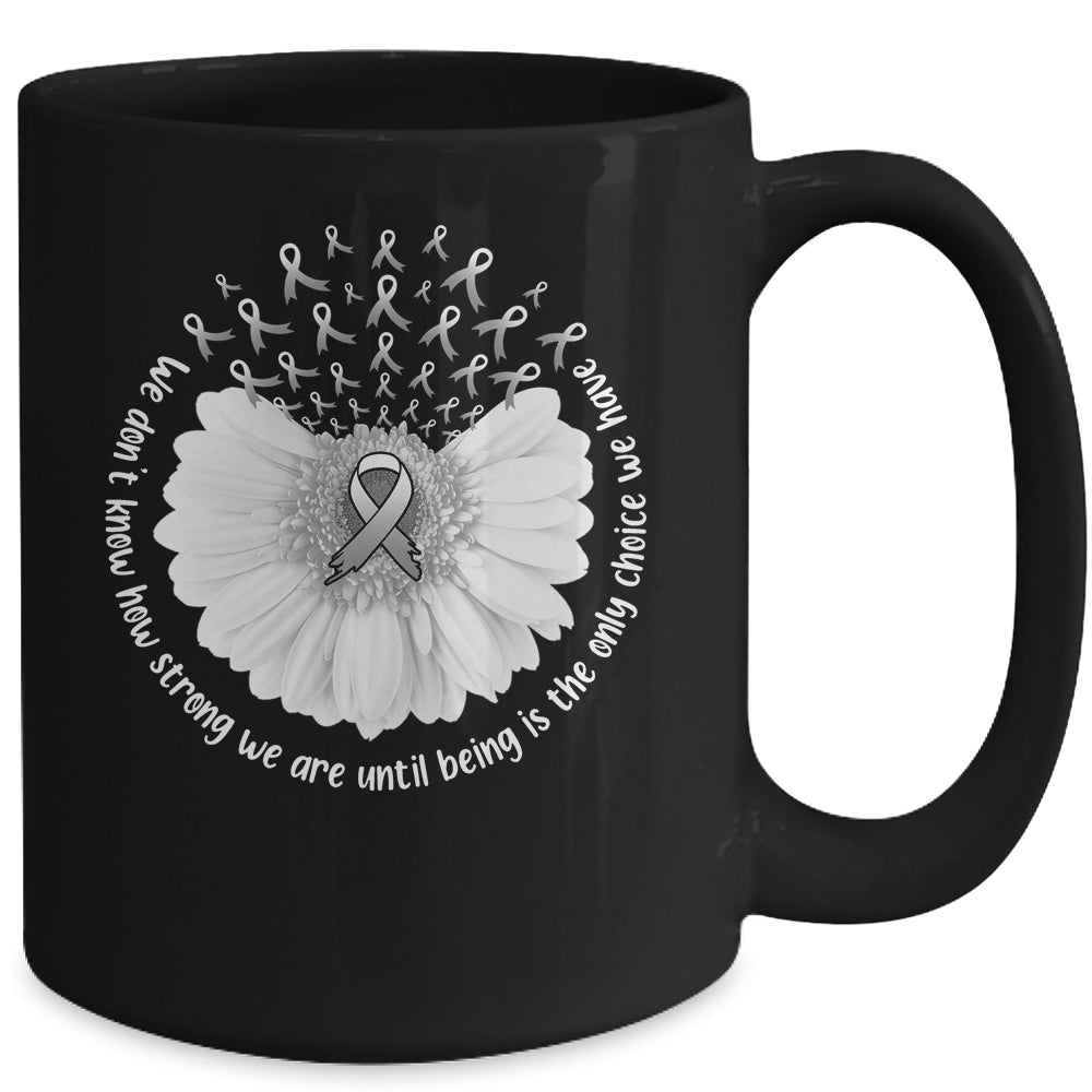 Sunflower Brain Cancer Awareness Grey Ribbon In May Mug | siriusteestore