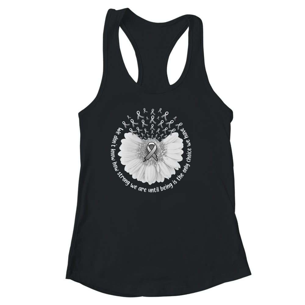 Sunflower Brain Cancer Awareness Grey Ribbon In May Shirt & Tank Top | siriusteestore
