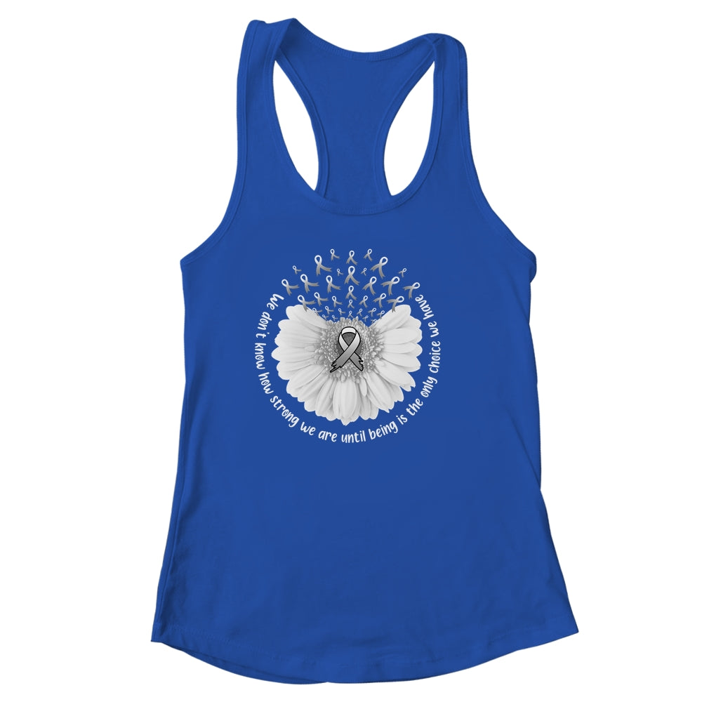 Sunflower Brain Cancer Awareness Grey Ribbon In May Shirt & Tank Top | siriusteestore