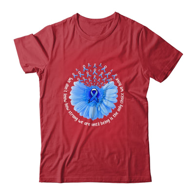 Sunflower Colon Cancer Awareness Blue Ribbon In March Shirt & Tank Top | siriusteestore