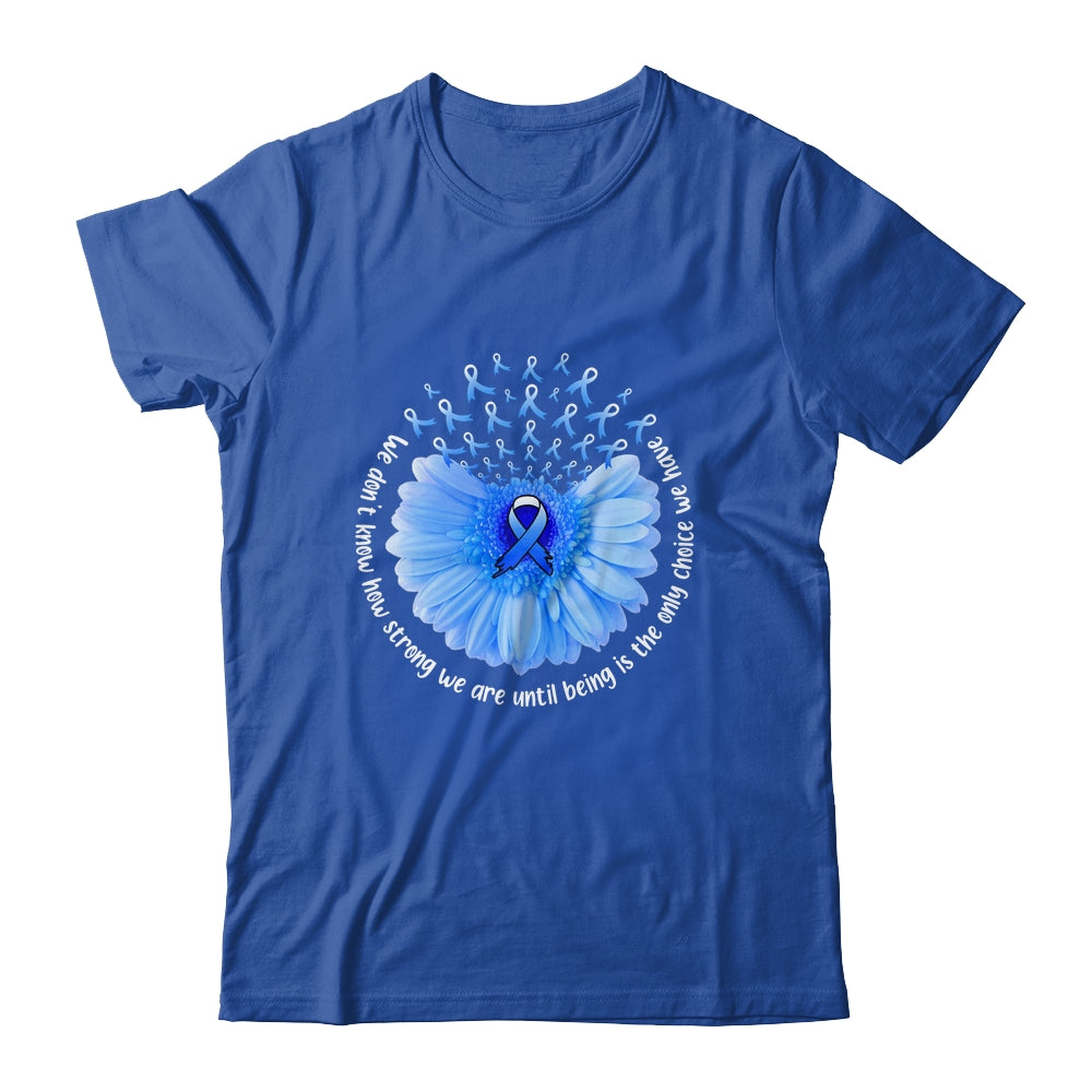 Sunflower Colon Cancer Awareness Blue Ribbon In March Shirt & Tank Top | siriusteestore