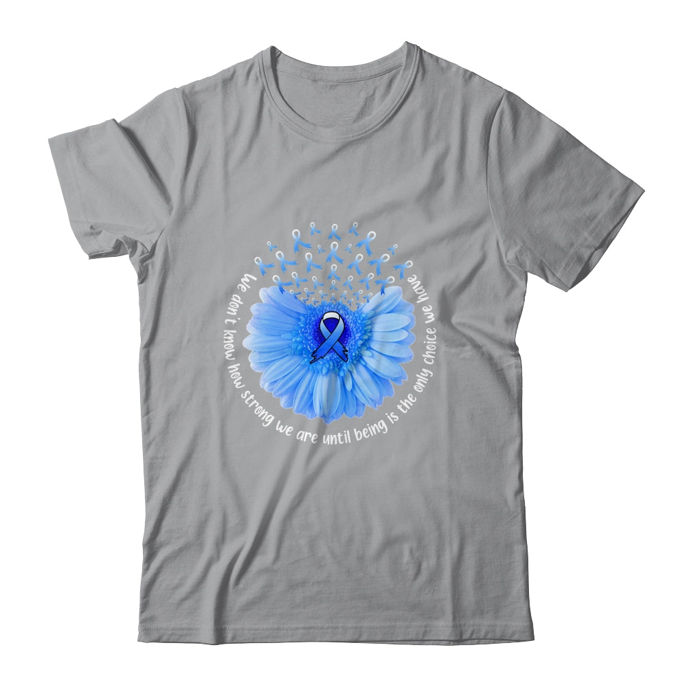 Sunflower Colon Cancer Awareness Blue Ribbon In March Shirt & Tank Top | siriusteestore