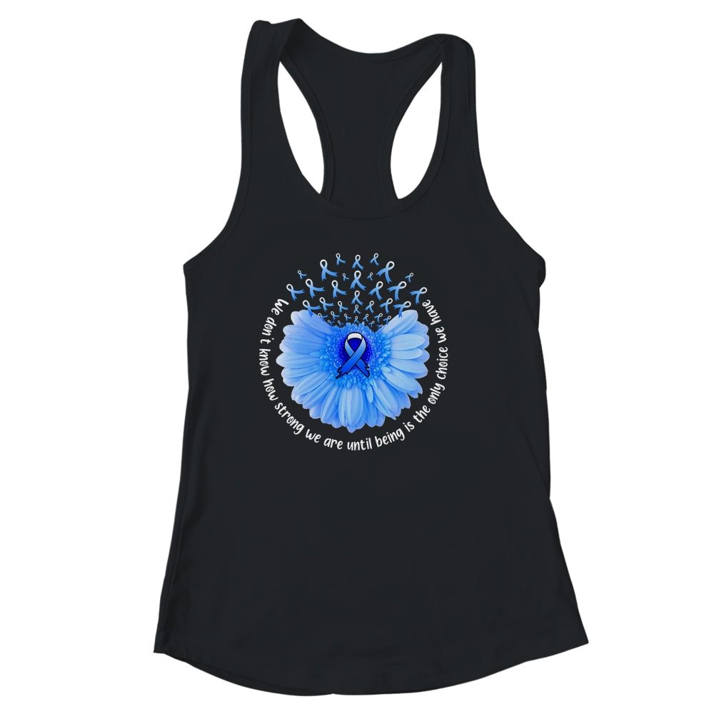 Sunflower Colon Cancer Awareness Blue Ribbon In March Shirt & Tank Top | siriusteestore