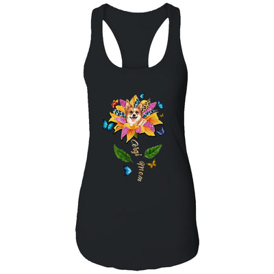 Sunflower Corgi Mom Dog Lover Mothers Day Shirt & Tank Top | siriusteestore