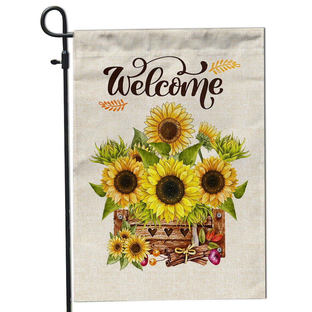 Sunflower Fall Welcome Summer Holiday Farmhouse Yard | siriusteestore