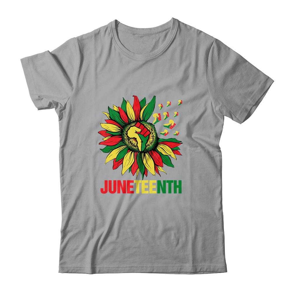 Sunflower Fist Juneteenth Black History African American Shirt & Tank Top | Siriustee.com