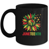 Sunflower Fist Juneteenth Black History African American Mug | siriusteestore