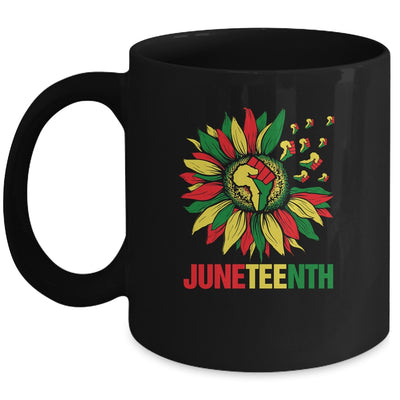 Sunflower Fist Juneteenth Black History African American Mug | siriusteestore