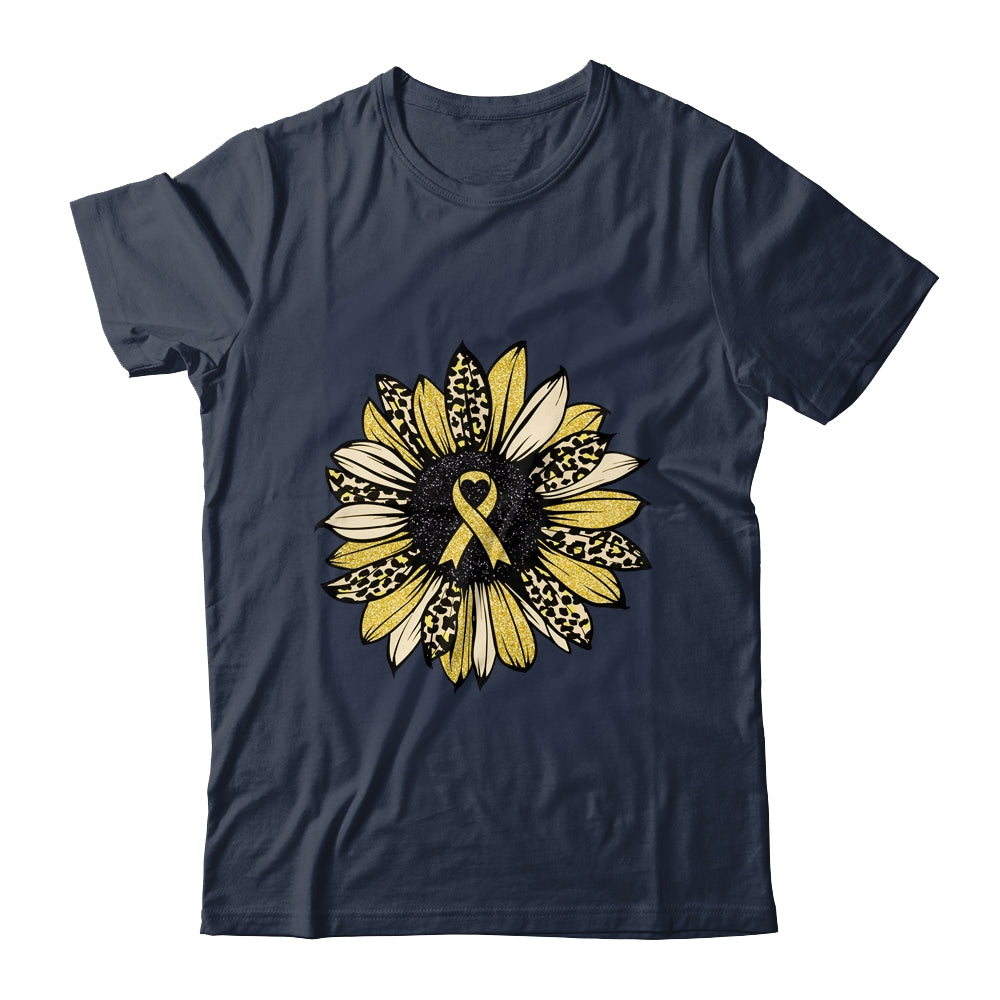 Sunflower Gold Childhood Cancer Awareness Women Shirt & Hoodie | siriusteestore