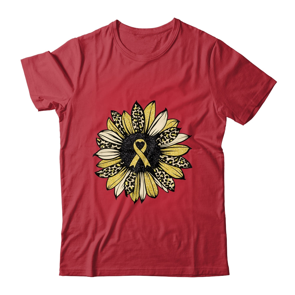 Sunflower Gold Childhood Cancer Awareness Women Shirt & Hoodie | siriusteestore