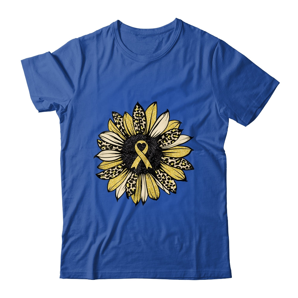 Sunflower Gold Childhood Cancer Awareness Women Shirt & Hoodie | siriusteestore